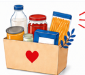 Illustration colis alimentaire Secours Populaire
